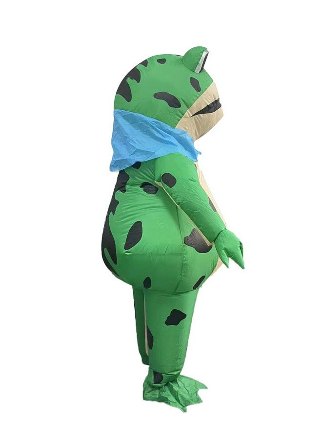 Inflatable Frog Costume For Adults Green 150-190cm Height Size L - Image 4