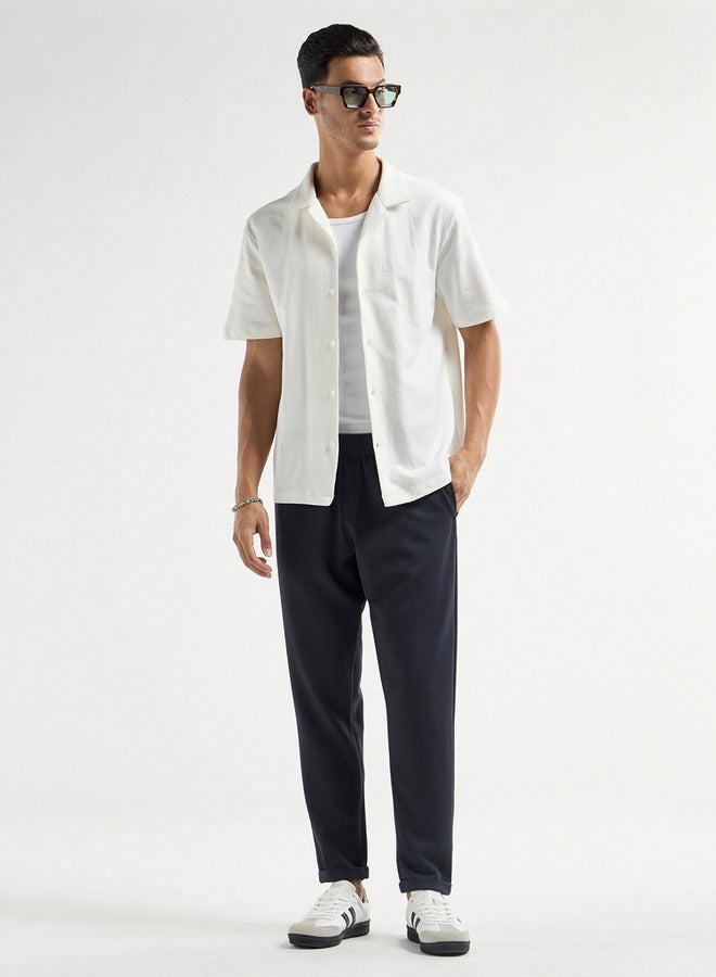 سبلاش فيڤ بنطلون بارز الملمس بقصة عادية وخصر مرن وجيوب - Image 2