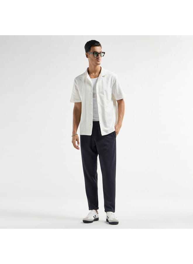 Splash FAV Textured Regular Fit Pants with Flexi Waist and Pockets  - Image 2