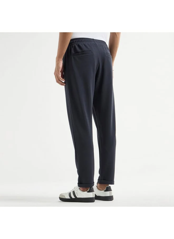 FAV Textured Regular Fit Pants with Flexi Waist and Pockets