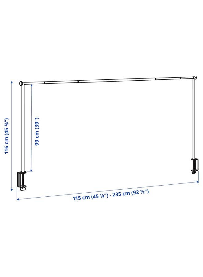 Zaboon Decorating rod for table, black adjustable/outdoor indoor, 115/235x116 cm - Image 5