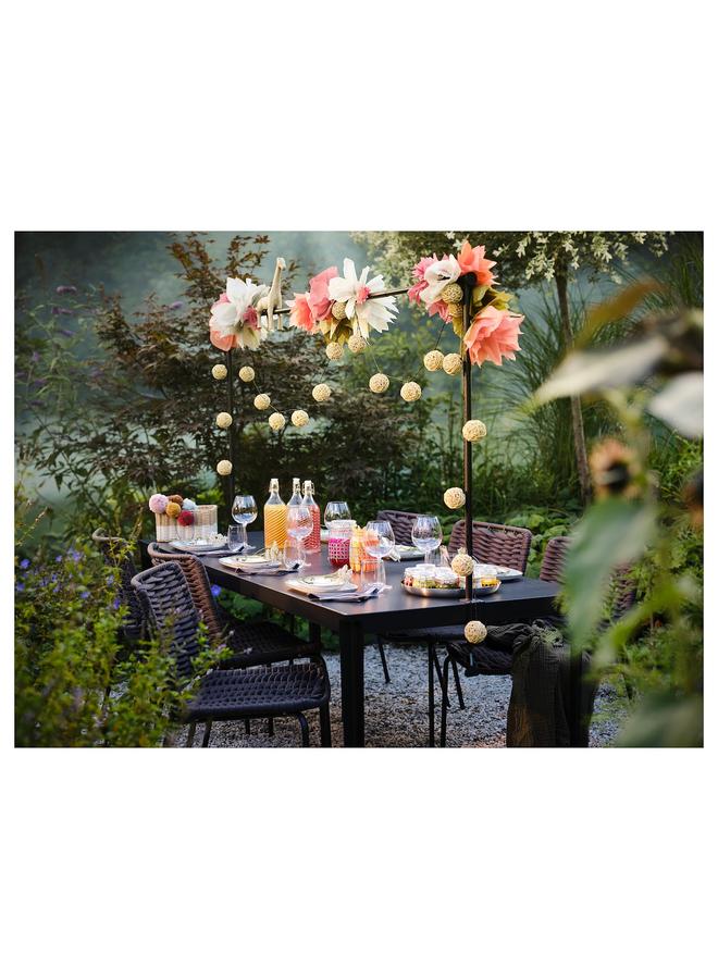 Zaboon Decorating rod for table, black adjustable/outdoor indoor, 115/235x116 cm - Image 2