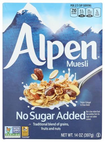 Alpen Muesli Cereal No Sugar Added 3 Pack of 14 Ounce Boxes - Image 1
