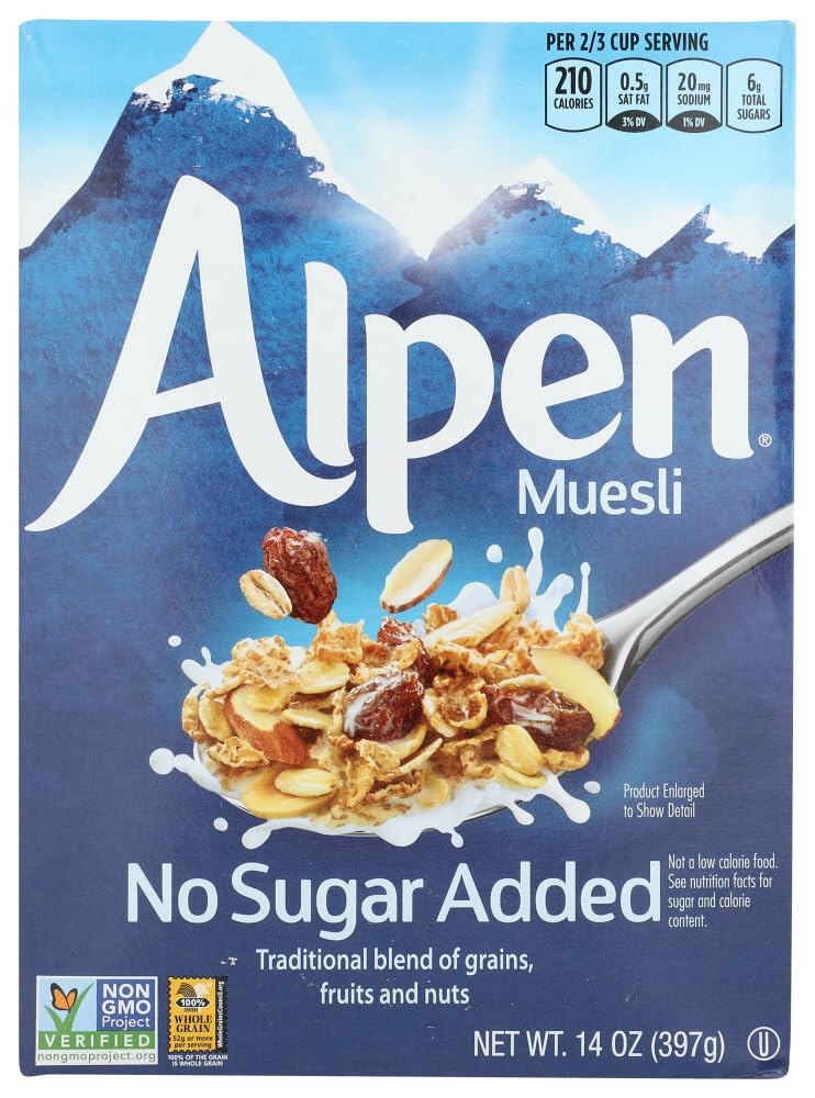 Alpen Muesli Cereal No Sugar Added 3 Pack of 14 Ounce Boxes - Image 3
