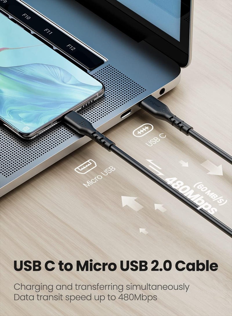 فاسجير كابل من USB-C إلى Micro USB بطول 6 أقدام/1.8 متر - عبوة واحدة كابل طويل من النوع C إلى Micro-B 2.0 OTG لتوصيل جهاز USB-C بهاتف Android Micro USB أو جهاز تحكم الألعاب|بنك الطاقة يدعم مزامنة البيانات والشحن - Image 5