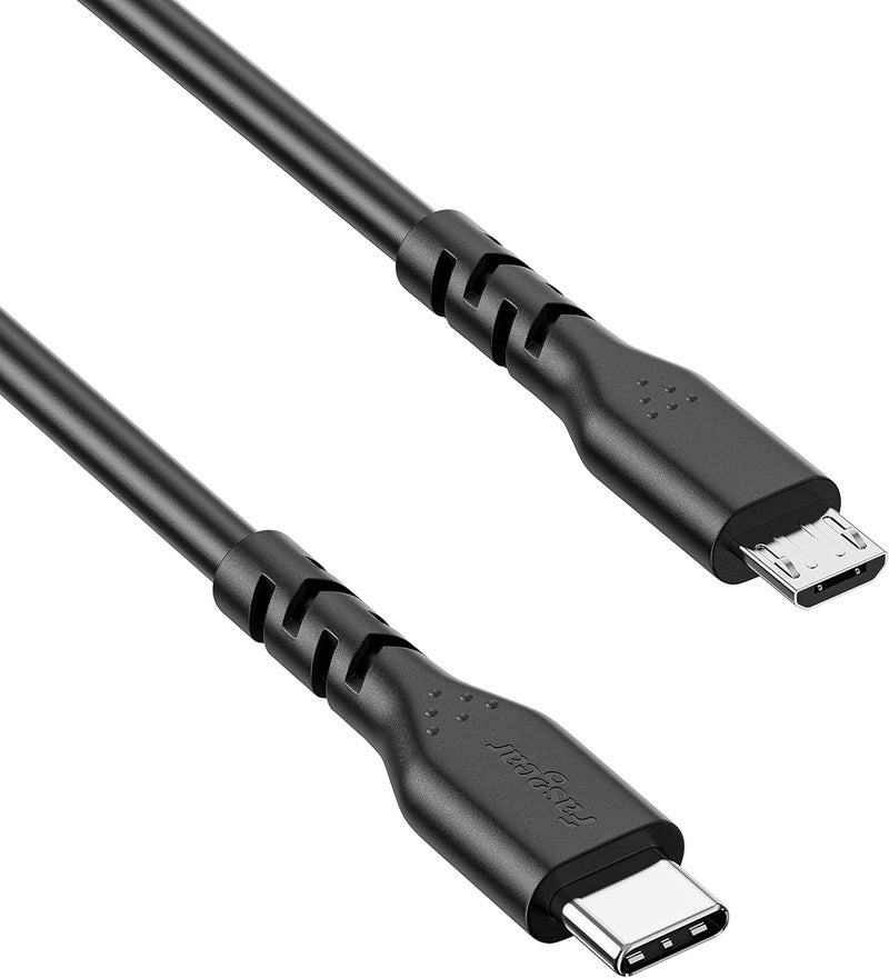 فاسجير كابل من USB-C إلى Micro USB بطول 6 أقدام/1.8 متر - عبوة واحدة كابل طويل من النوع C إلى Micro-B 2.0 OTG لتوصيل جهاز USB-C بهاتف Android Micro USB أو جهاز تحكم الألعاب|بنك الطاقة يدعم مزامنة البيانات والشحن - Image 1
