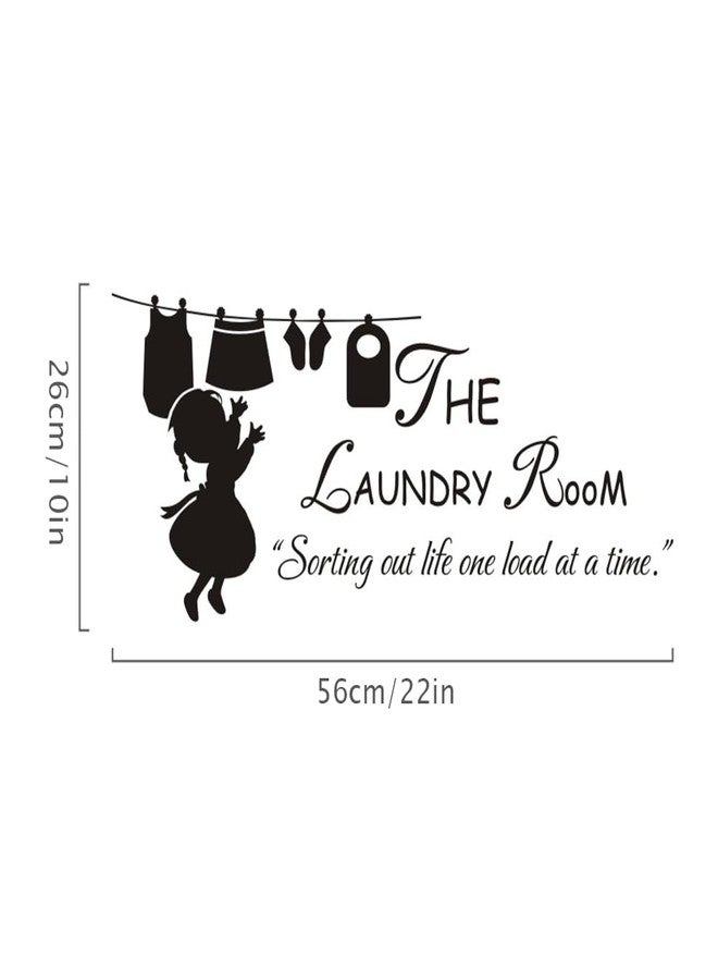 FlyWallD Laundry Room Sign Decals Peel and Stick Wall Lettering Vinyl Art Stickers for Decor - Image 2
