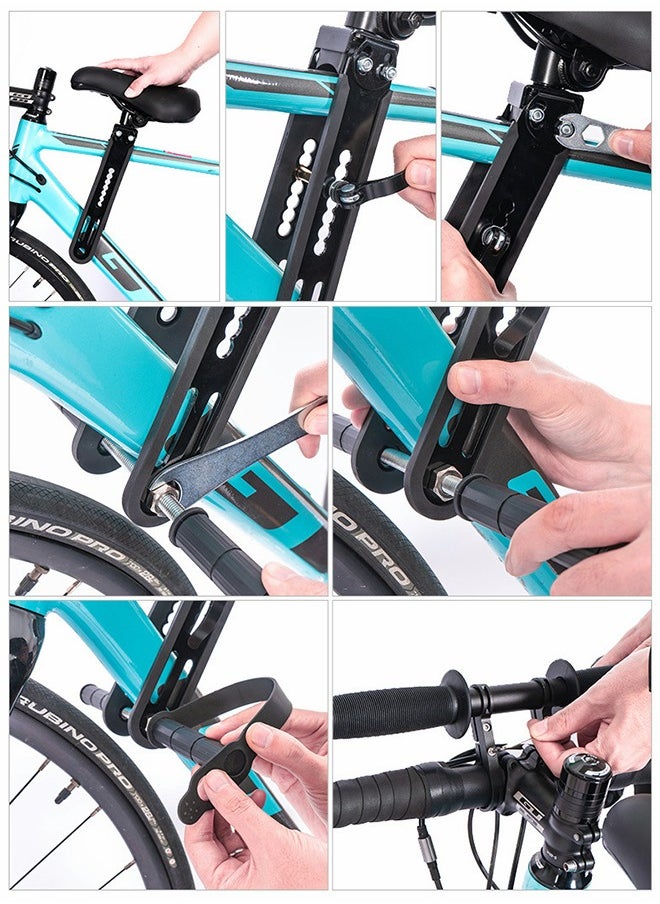 GROIC Child Bike Seat Handlebar Accessories, Front-mounted Bike Seat, Parent-child Riding Accessories, Suitable for Mountain Bikes, Road Bikes, Vintage Bikes  - Image 5