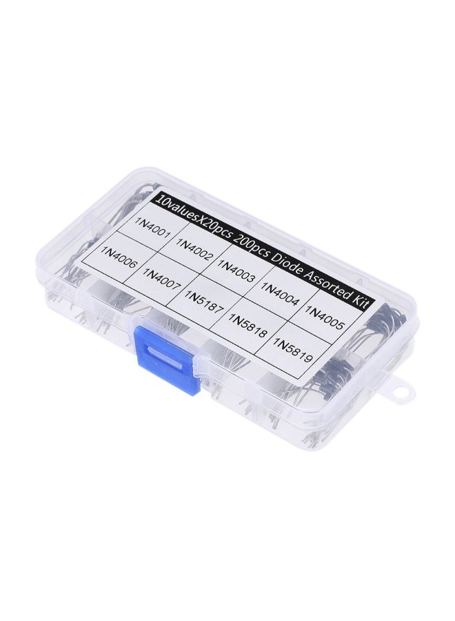 NIBEMINENT 200-Piece Rectifier Diode Set Silver/Black 13centimeter - Image 5