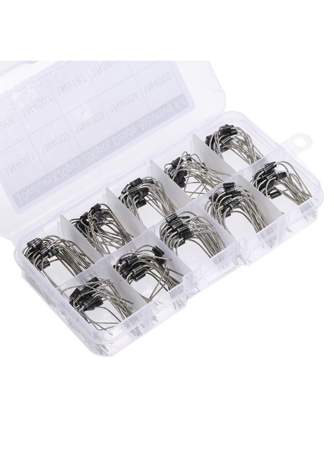 NIBEMINENT 200-Piece Rectifier Diode Set Silver/Black 13centimeter - Image 3