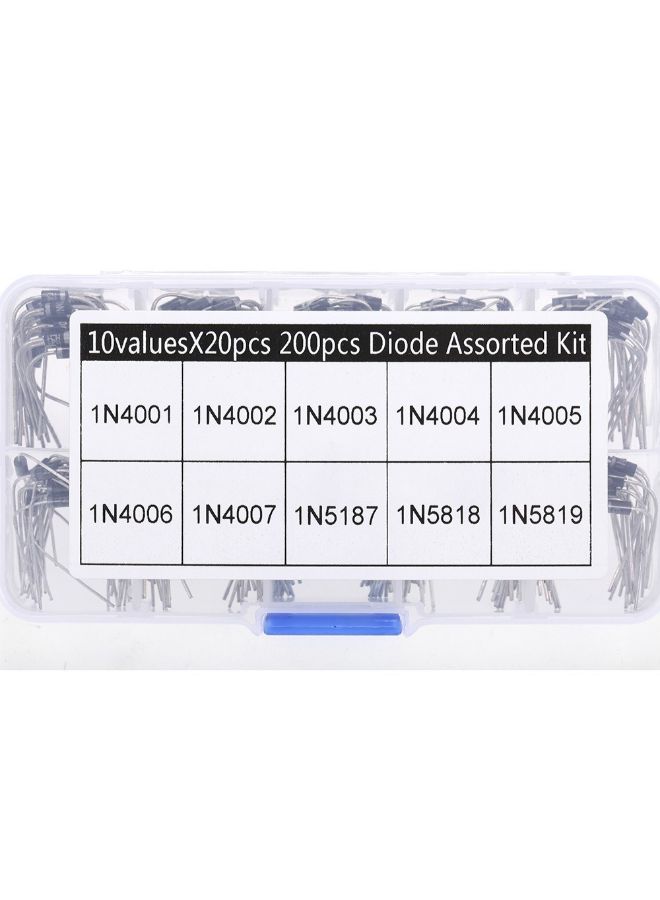 NIBEMINENT 200-Piece Rectifier Diode Set Silver/Black 13centimeter - Image 4