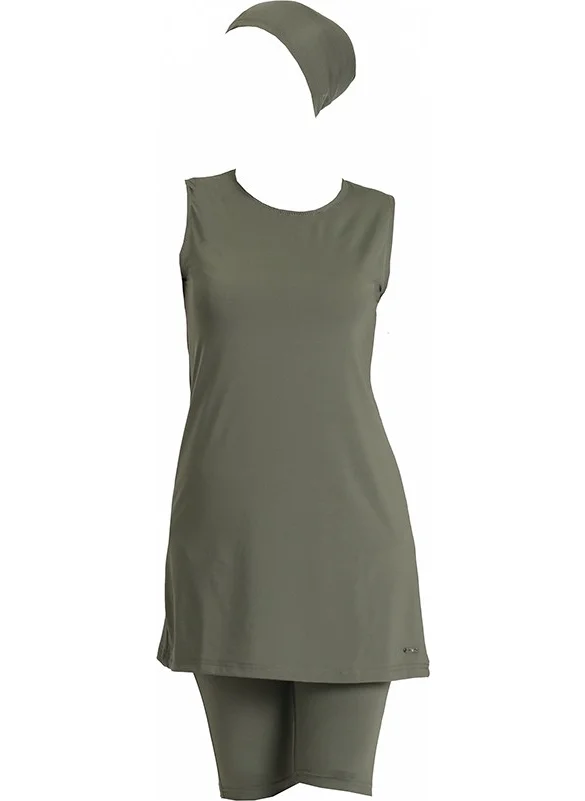 Sefa Merve Modest Swimsuit 21800-01 Khaki