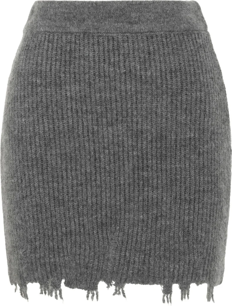 تويست Distressed Effect Knitwear Skirt