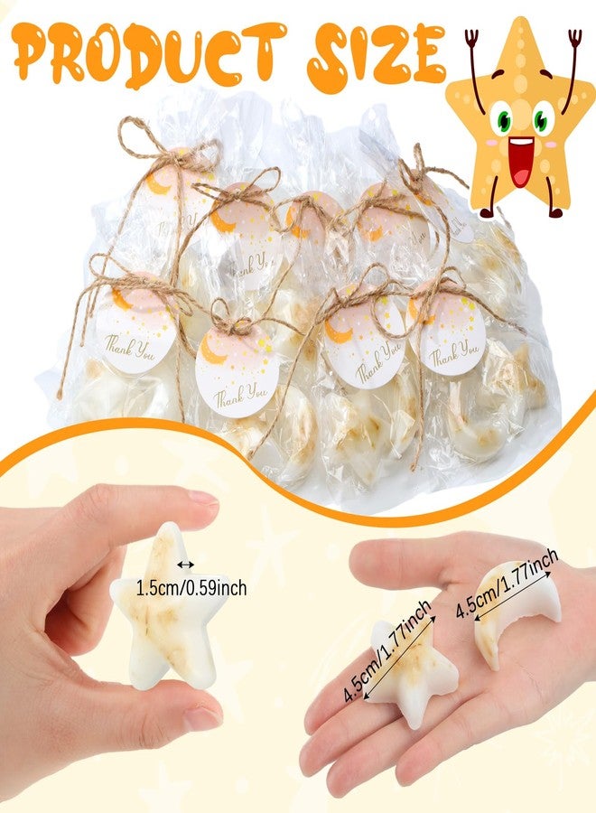 Demissle 20 Pcs Baby Shower Favors Soaps Moon and Star Shaped Bath Soaps with White Thank You Cards Showing Love Gifts for Guest Return Prizes Gender Reveal Birthday Party Decor - Image 3