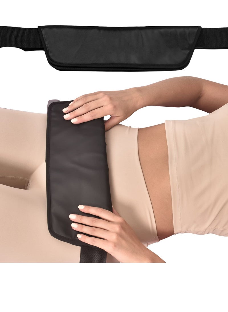 Captaintech Hip Thrust Belt, Hip Belt Pads for Glute Workout,  Dumbbell Gravity Workout, with Dumbbells Kettlebells for Lunges Reverse Squat（Black） - Image 1