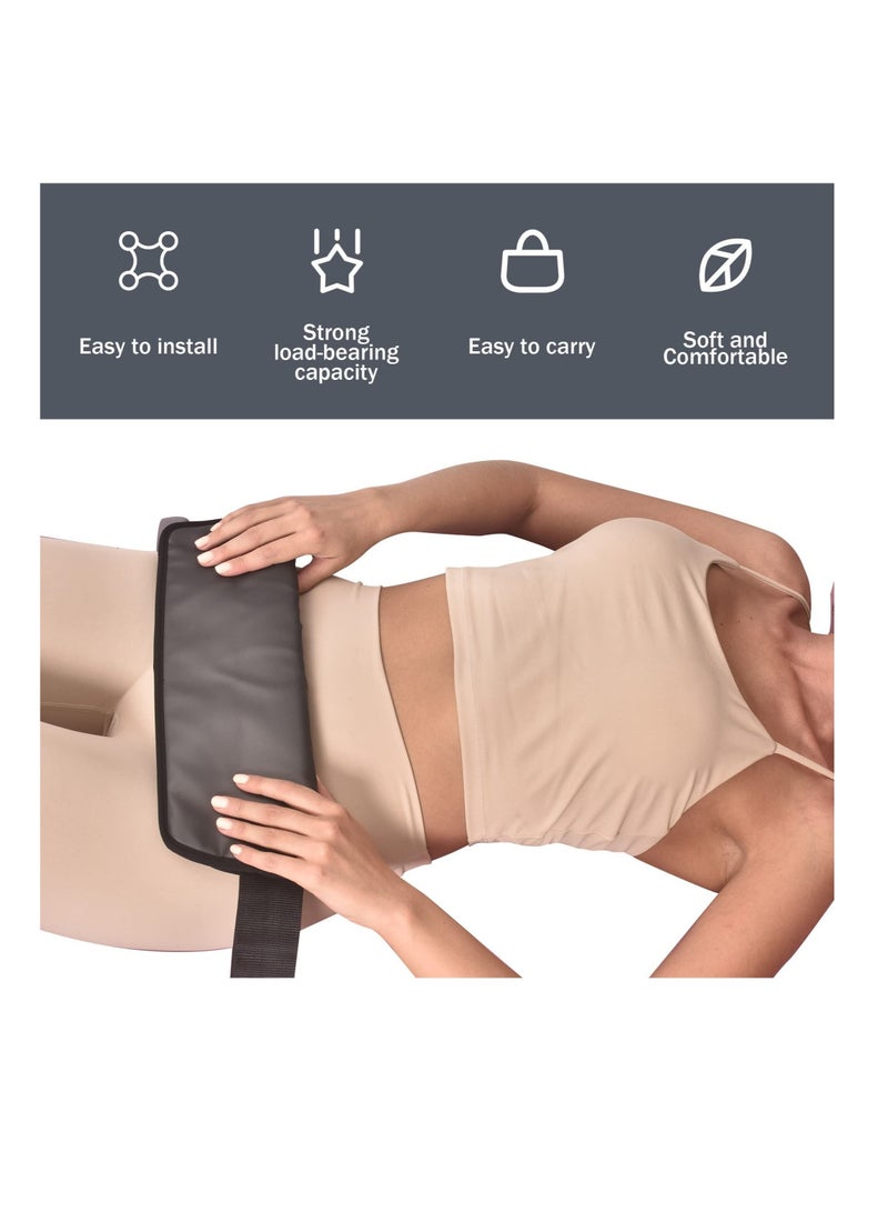 Captaintech Hip Thrust Belt, Hip Belt Pads for Glute Workout,  Dumbbell Gravity Workout, with Dumbbells Kettlebells for Lunges Reverse Squat（Black） - Image 2