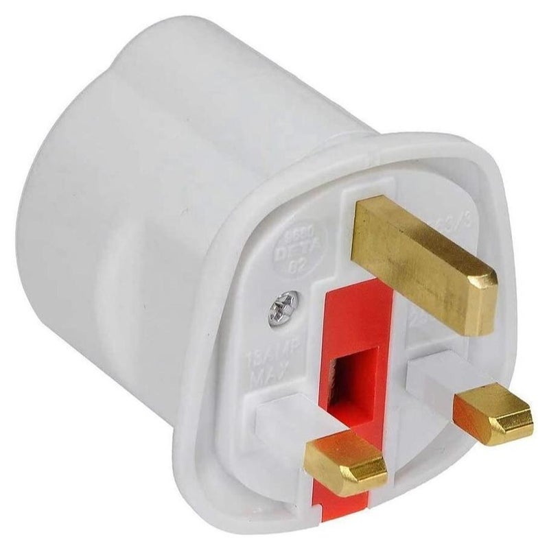 EU to UK Plugs Adapter British Plug to EU Schuko Female Plugs Power Converter 2 Pin Socket EU to UK Travel Adapter 13A 250V BS1362 FUSED Pack of 2 pcs - Image 1