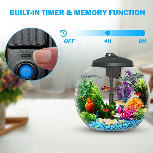 SW PRODUCTS 3-Gallon Fish Tank, Aquarium Starter Kit Includes Power Filter, LED Light with 5V Power Supply, and Full Hood, Ideal for Betta and a Variety of Tropical Fish, Impact-Resistant Plastic - Image 5
