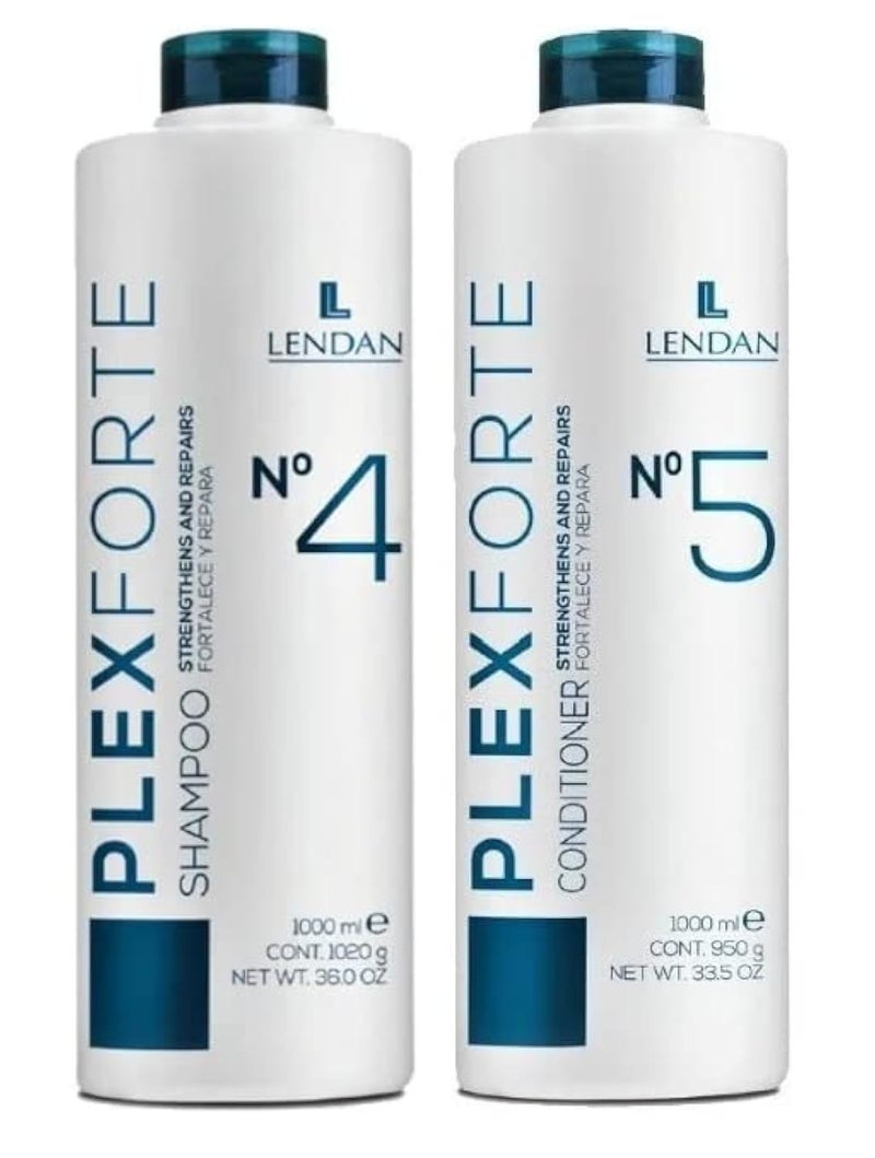 Lendan Plex Forte Kit No 4  5  Shampoo and Conditioner  1000 ml36 Fl Oz 2 360 Fl Oz