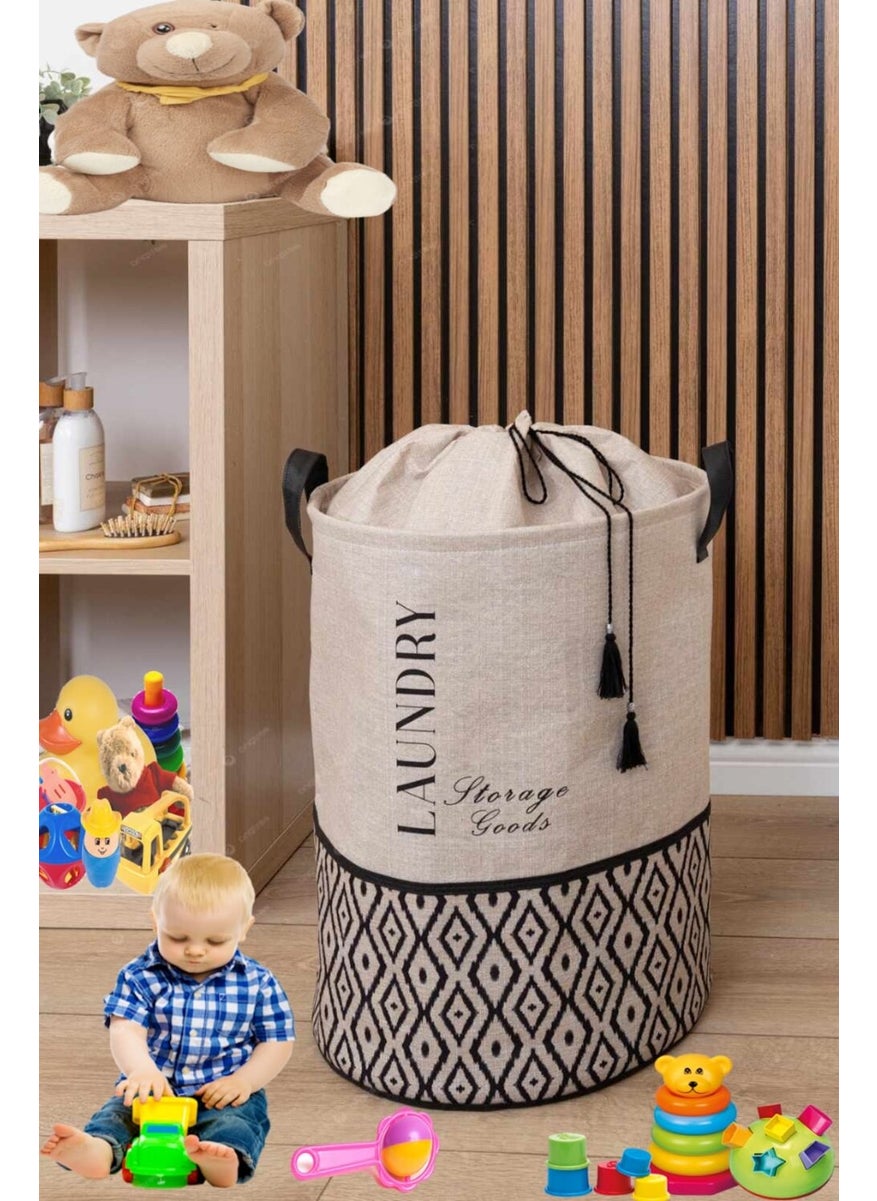 Purple Baby Beige Felt Drawstring Folding Toy Basket Kids Toy Organizer Baby Kids Dirty Clean Laundry Basket 35x35x50 - pzsku/Z1C7C04F320CA5E673ACCZ/45/_/1730722724/d03de42f-b52d-4479-9988-10187e5e731c