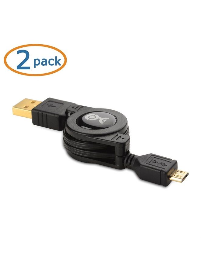 Cable Matters 2-Pack Retractable Micro USB Cable - 2.5 Feet - Image 2