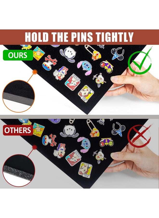 tutata tutata Pin Display Case, 14" X 9.5" Shadow Box Frame for Disney Pins, Pin Collection Holder, Pin Board, Brown  - Image 4
