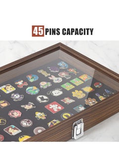 tutata tutata Pin Display Case, 14" X 9.5" Shadow Box Frame for Disney Pins, Pin Collection Holder, Pin Board, Brown  - Image 2