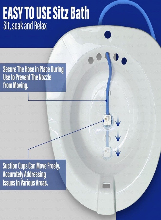 SIMESTICH حوض استحمام سيتز من سيمستيك لعلاج البواسير والعناية بعد الولادة - طقم حوض استحمام مرحاض عريض مُطوّر للنساء والرجال، حوض أعمق لتخفيف آلام منطقة العجان، يناسب معظم المراحيض، تصميم قابل للطي وسهل الحمل - Image 5