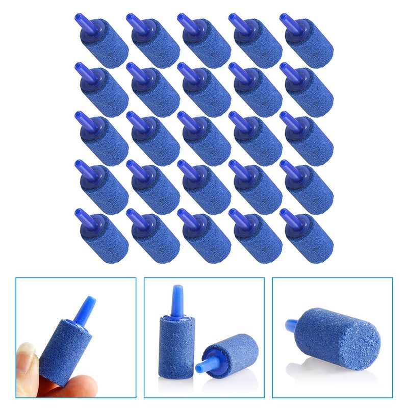 25Pcs Aquarium Air Stone Fish Cylinder Bubble Release Air Stone for Pond - Image 1