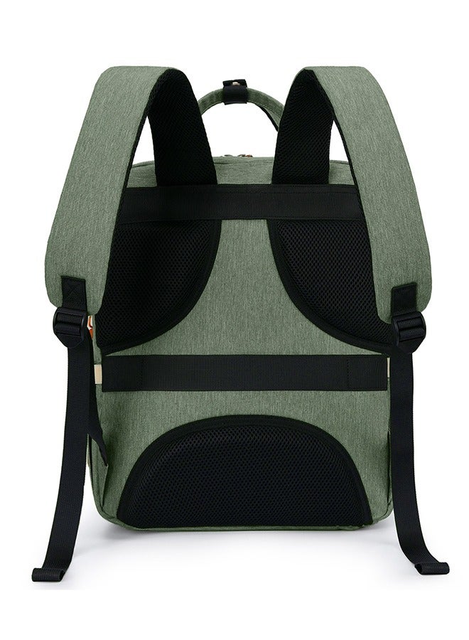 Little Story 2-In-1 Diaper Bag With Sanitizer Bottle, Keychain And Stroller Hooks - Green - Image 3