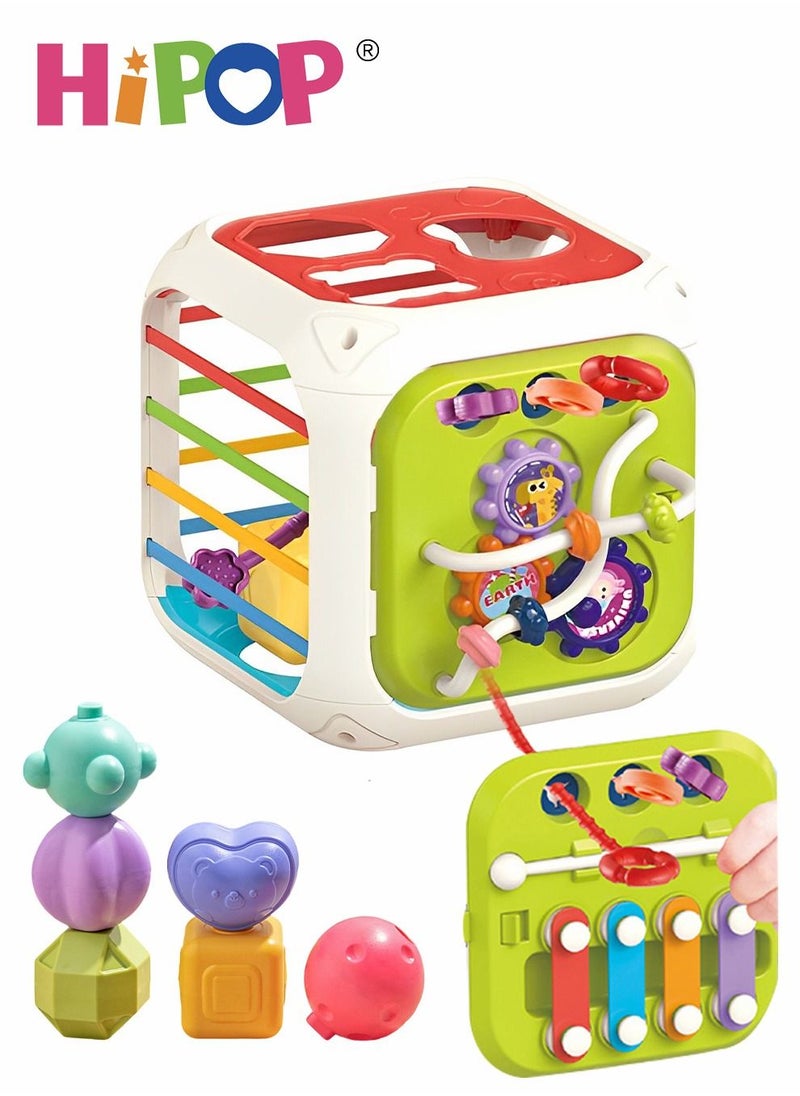 HIPOP Baby Toy Activity Cube,Detachable Panel,Early Education Cognitive Grasping Sorter,Baby Educational Toys  - Image 1