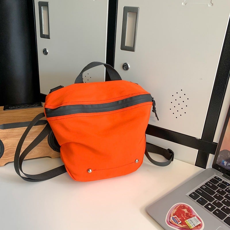 Trendy Cool Lightweight Small Satchel Women'S Solid Color All-Match Shoulder Bag Multi-Functional Casual Sports Commuter Small Backpack For Male Students - Image 1