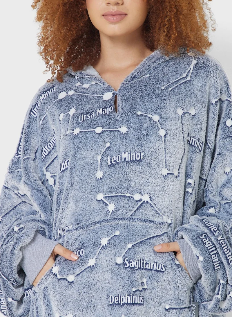 Kanguru Kanguru - Hoodie Wearable Blanket - Constellations