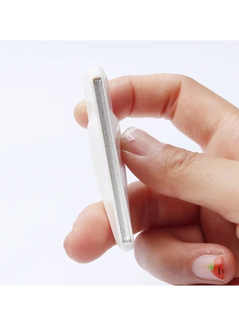 Goolsky مبرد أظافر احترافي نصف قمر منحني أدوات فن الأظافر مبرد أظافر مانكير باديكير أدوات صنفرة الأظافر، مبرد من الفولاذ المقاوم للصدأ - Image 2