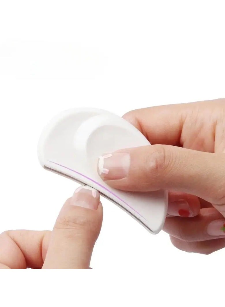 Goolsky مبرد أظافر احترافي نصف قمر منحني أدوات فن الأظافر مبرد أظافر مانكير باديكير أدوات صنفرة الأظافر، مبرد من الفولاذ المقاوم للصدأ - Image 5