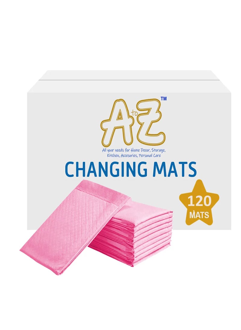 A TO Z A To Z - Disposable Changing mats (45x60cm) Large, Pack Of 120 - Pink  - Image 1