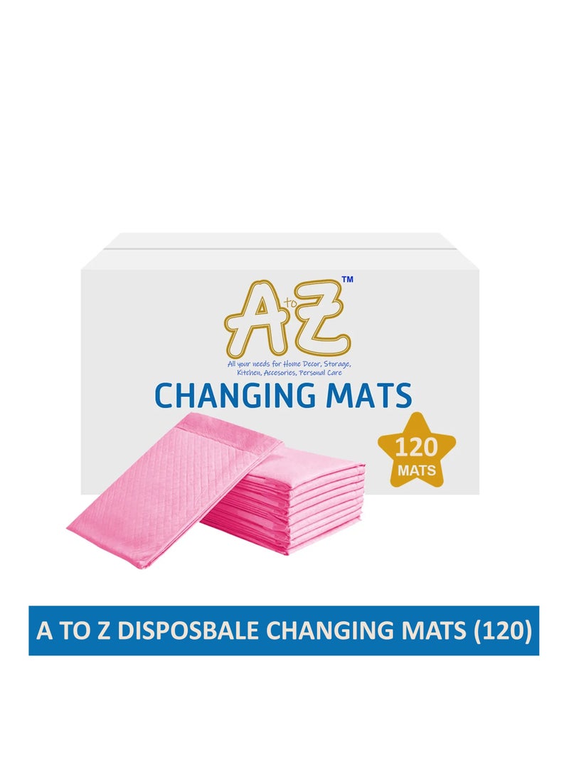 A TO Z A To Z - Disposable Changing mats (45x60cm) Large, Pack Of 120 - Pink  - Image 2