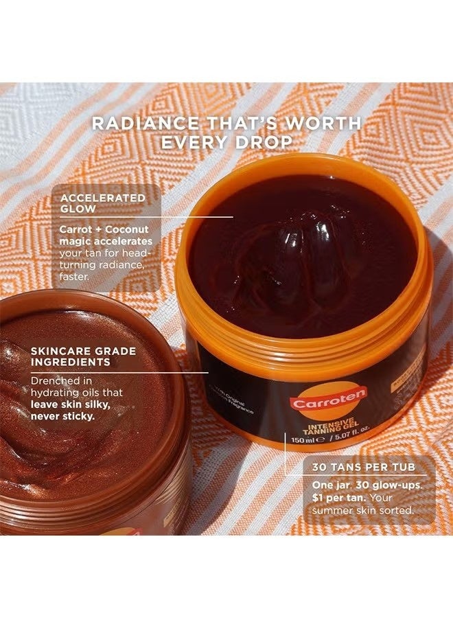 Carroten Intensive Tanning Gel SPF0, Browning Tan Accelerator, Non-Greasy, Water-Resistant With Carrot And Coconut Oil, Vitamin A & E For Moisture & Hydration, 150 ml / 5 oz - Image 3