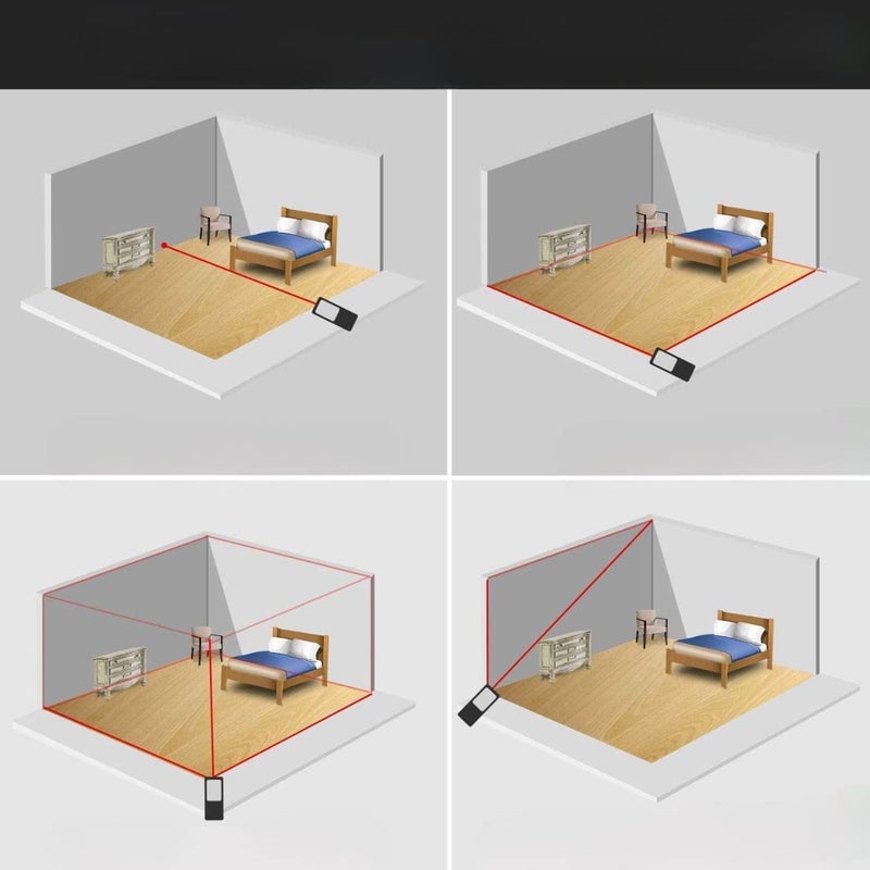 Generic Laser Range FinderDistance Measuring Meter Tape Black 164 Feet40 m - Image 5