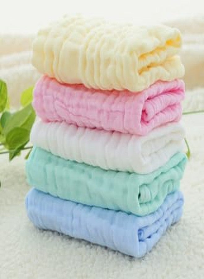 Zebroc 100% Cotton Muslin Baby Burp Cloth | 6-Layer Soft & Super Absorbent Baby Face Towel | 28×28 cm Washcloth for Newborns, Feeding, Burping & Daily Use (4, Multi (28 X 28 CM)) - Image 1