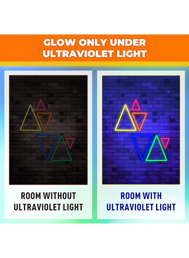 erorex Black Light Tape 16.4Ft 5 Pcs Glow In The Dark Gaffer Tape Fluorescent Duct Tape Tintas Neon Uv Tape - Image 5