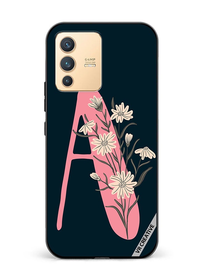 VR CREATIVE Protective Case Cover For Vivo V23 5G Alphabet A Design Multicolour - Image 1