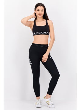 Adidas Women Brand Logo Padded Sports Bra, Black  - Image 4