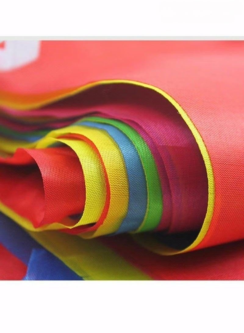 100M Bunting Banner, Multicolor Flag Banners with 150 pcs Triangle Flags, Nylon Fabric Bunting Banners for Birthday, Wedding, Outdoor, Indoor Activity, Party Decoration Home Decorations - Image 4