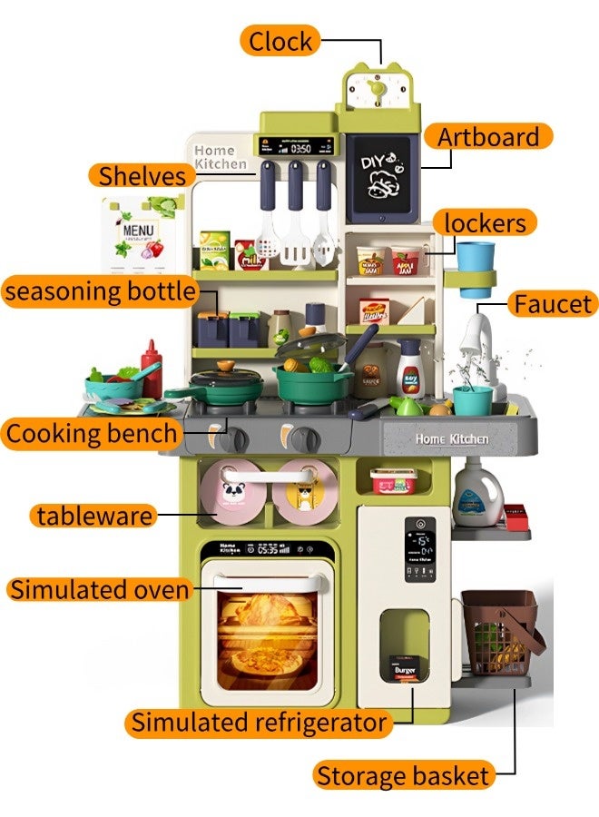 جني ثروة ألعاب مطبخ محاكاة للأطفال، ألعاب مطبخ بمياه متدفقة، ألعاب مطبخ للفتيات الصغيرات، ألعاب مطبخ مناسبة للأطفال من عمر 3 سنوات فما فوق، مناسبة كهدايا للأطفال في العيد الوطني، رمضان، عيد الفصح، أعياد الميلاد وغيرها من الأعياد (80 سم) - Image 2