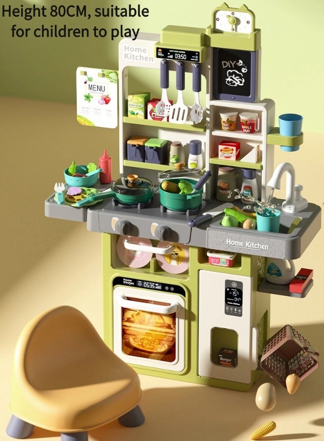 جني ثروة ألعاب مطبخ محاكاة للأطفال، ألعاب مطبخ بمياه متدفقة، ألعاب مطبخ للفتيات الصغيرات، ألعاب مطبخ مناسبة للأطفال من عمر 3 سنوات فما فوق، مناسبة كهدايا للأطفال في العيد الوطني، رمضان، عيد الفصح، أعياد الميلاد وغيرها من الأعياد (80 سم) - Image 4