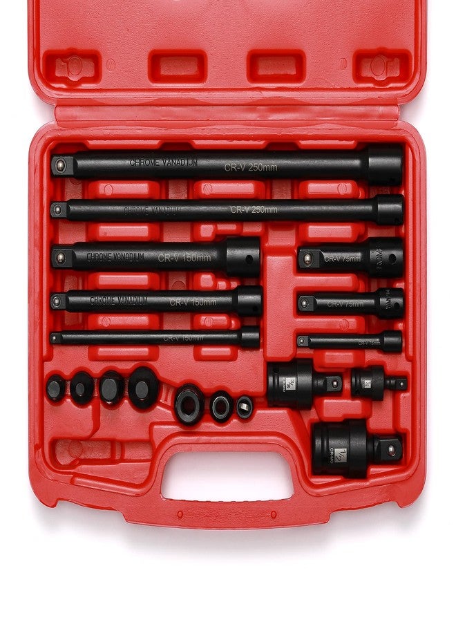 Mayouko 18-Piece Drive Tool Accessory Set, Socket Accessory Set, Includes Socket Adapters, Extensions, Universal Joints and Impact Coupler - Image 1