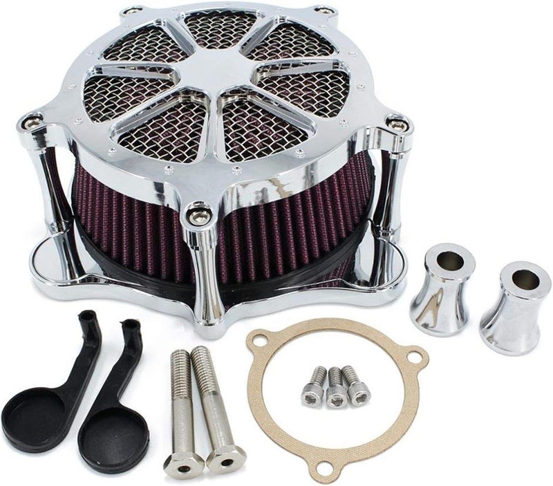 Wivplex Chrome Motorcycle CNC Air Filter for Harley - Image 3