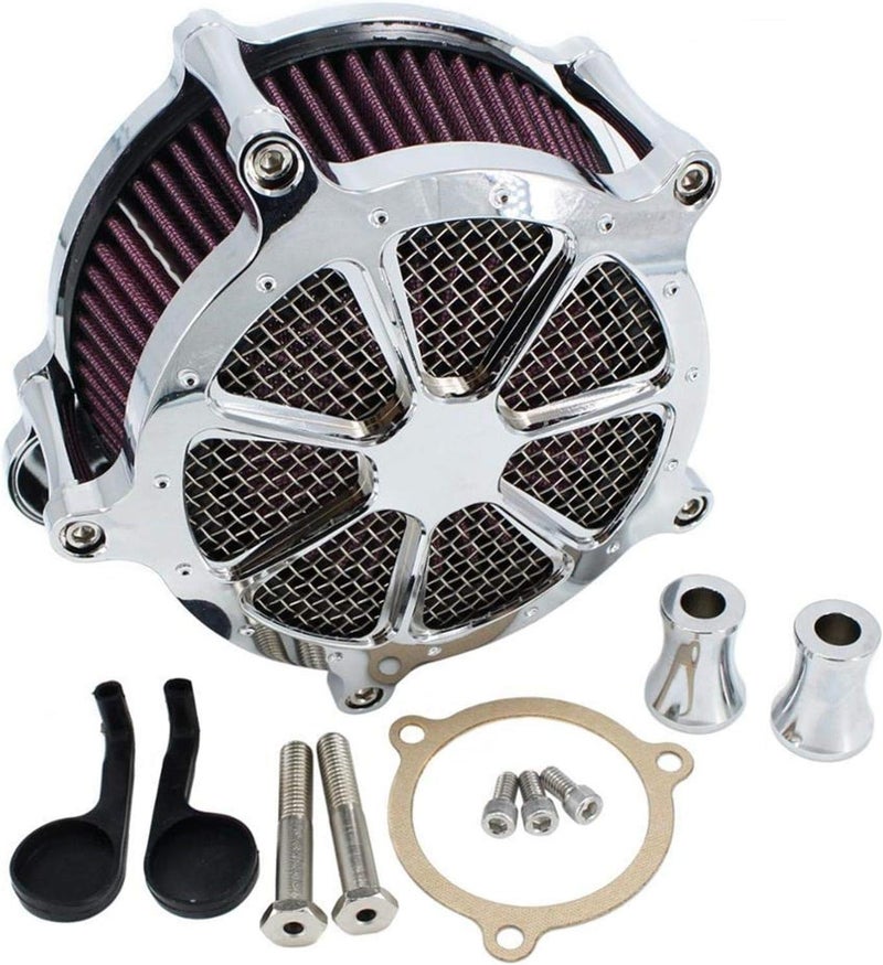 Wivplex Chrome Motorcycle CNC Air Filter for Harley - Image 5