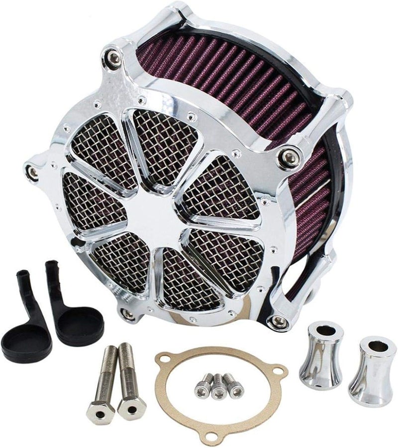 Wivplex Chrome Motorcycle CNC Air Filter for Harley - Image 4